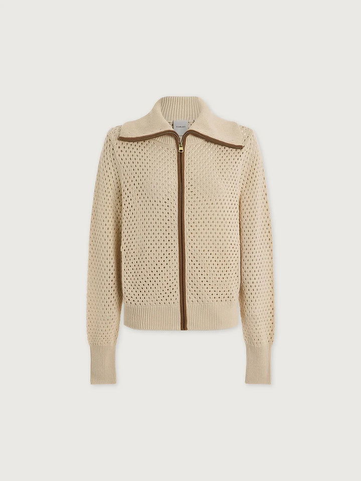 Paula Zip Through Knit Jacket - Birch