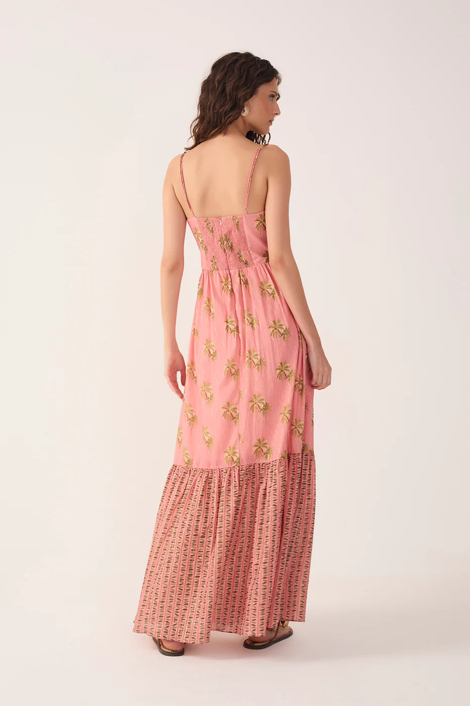 Pink Oasis Cut-out Knot Sleeveless Maxi Dress