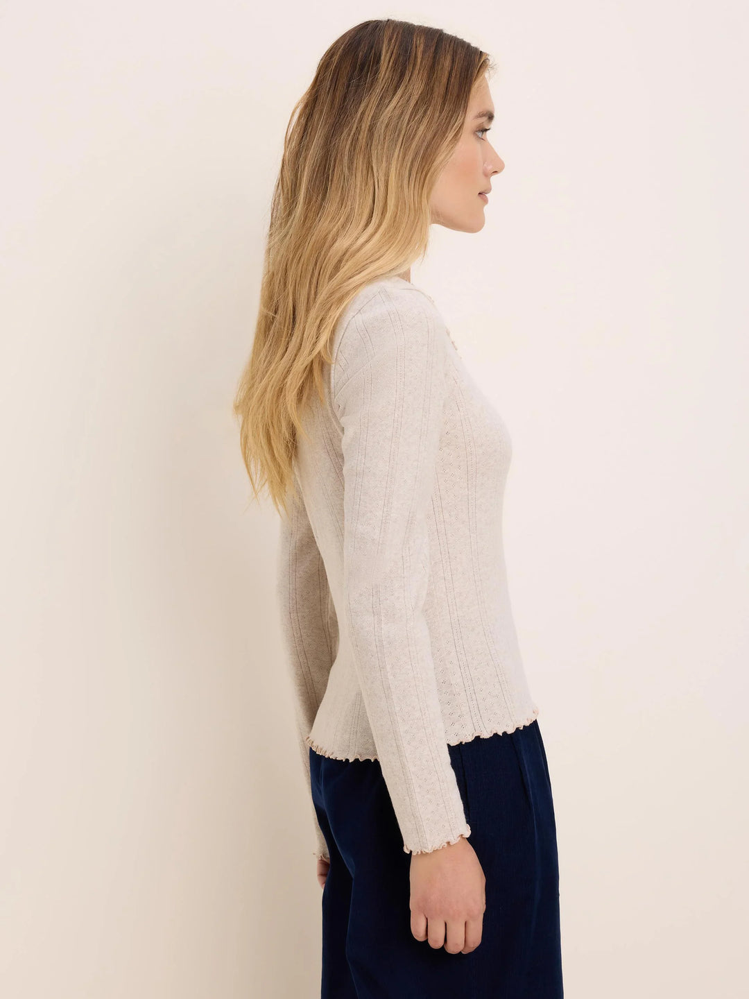 Pointelle Rib Cleo Long Sleeve