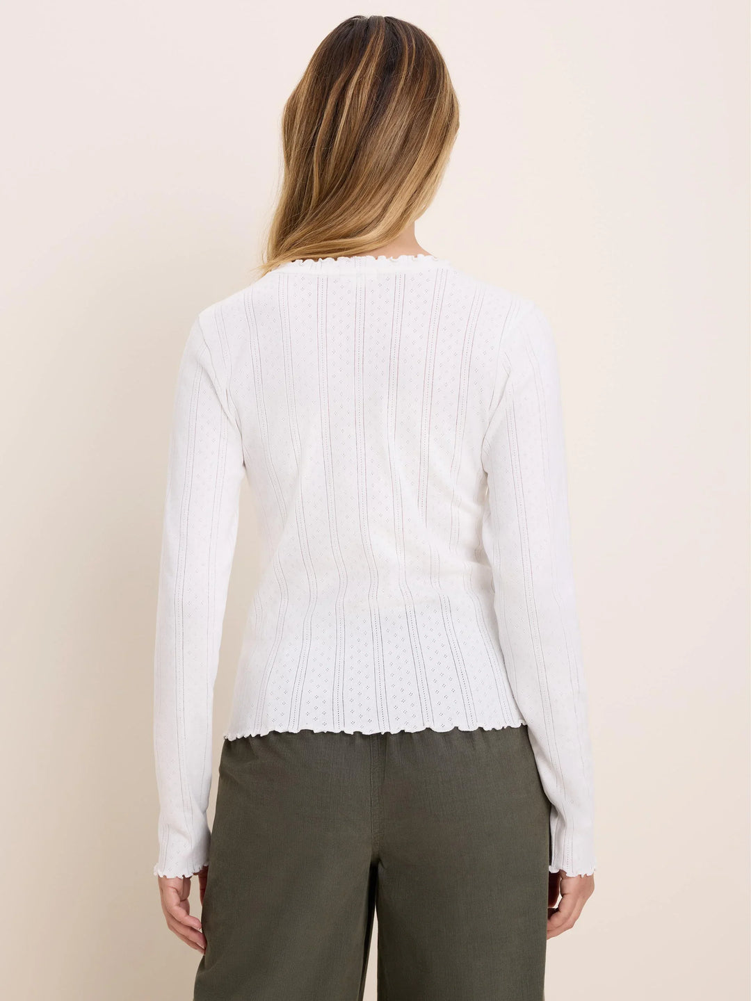 Pointelle Rib Cleo Long Sleeve