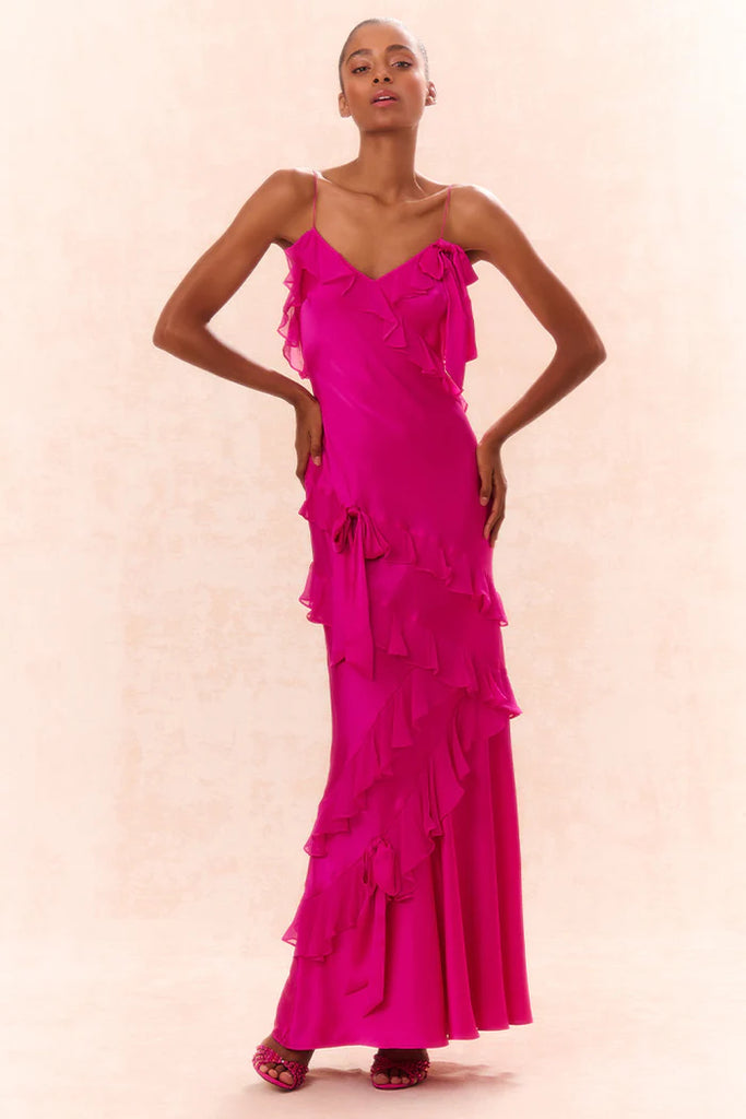 Rialto Silk Ruffle Maxi Dress V2V Rialto Silk Ruffle Maxi Dress V2V