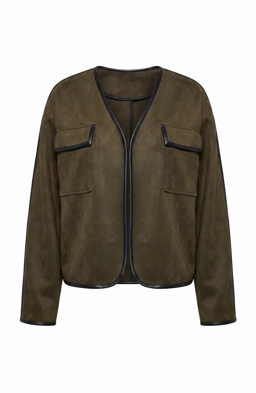 Relaxed Open Front Jacket