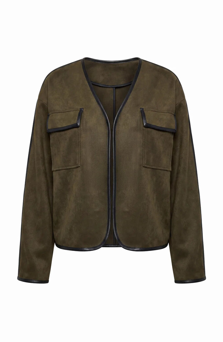 Relaxed Open Front Jacket