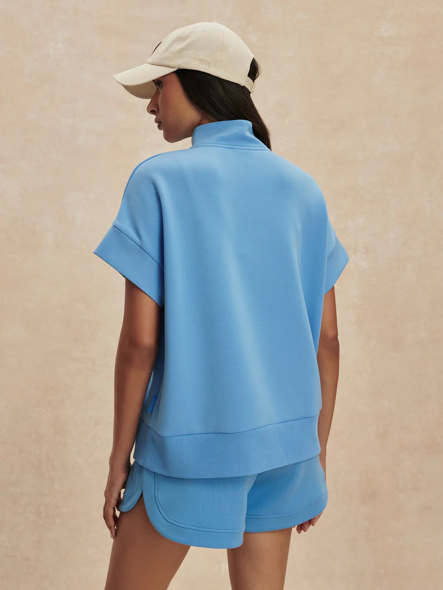 Ritchie Short Sleeve Sweat in Azure Blue