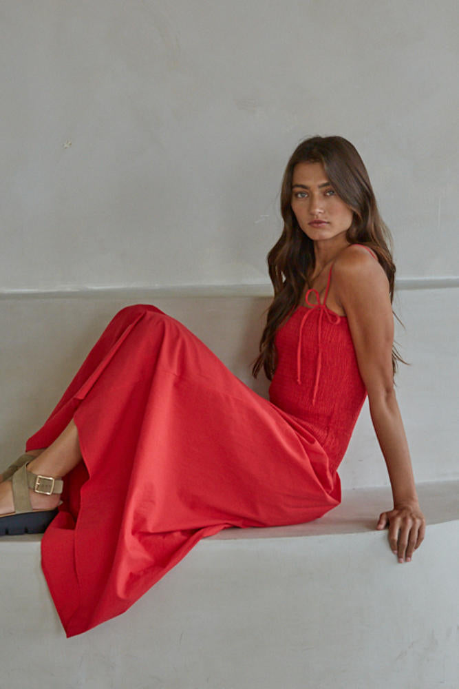 Rouge Smocked Dress