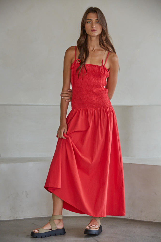 Rouge Smocked Dress