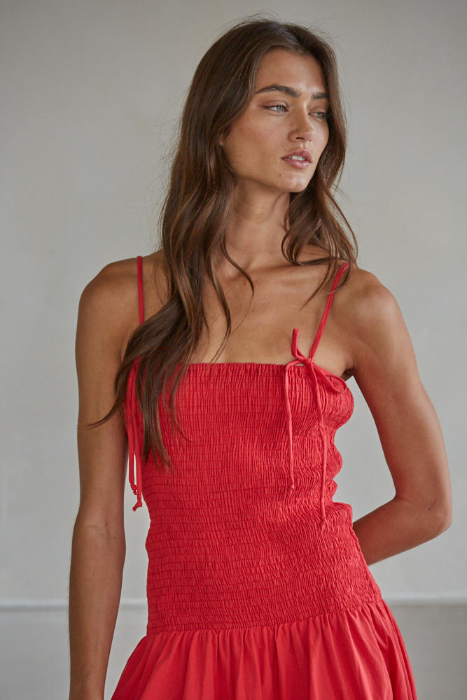 Rouge Smocked Dress