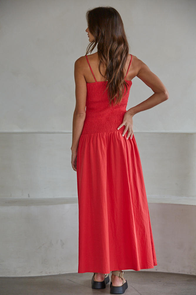 Rouge Smocked Dress