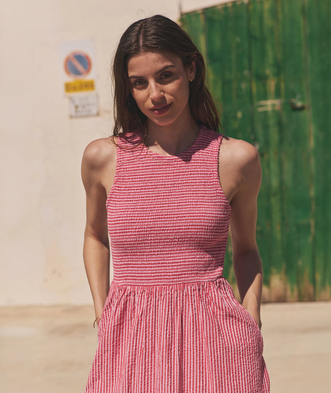 Darcy Seersucker Maxi Dress – V2V Darcy Seersucker Maxi Dress – V2V