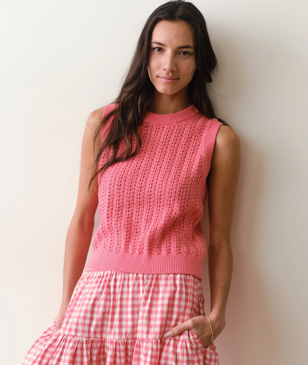 Mina Pointelle Sweater Tank