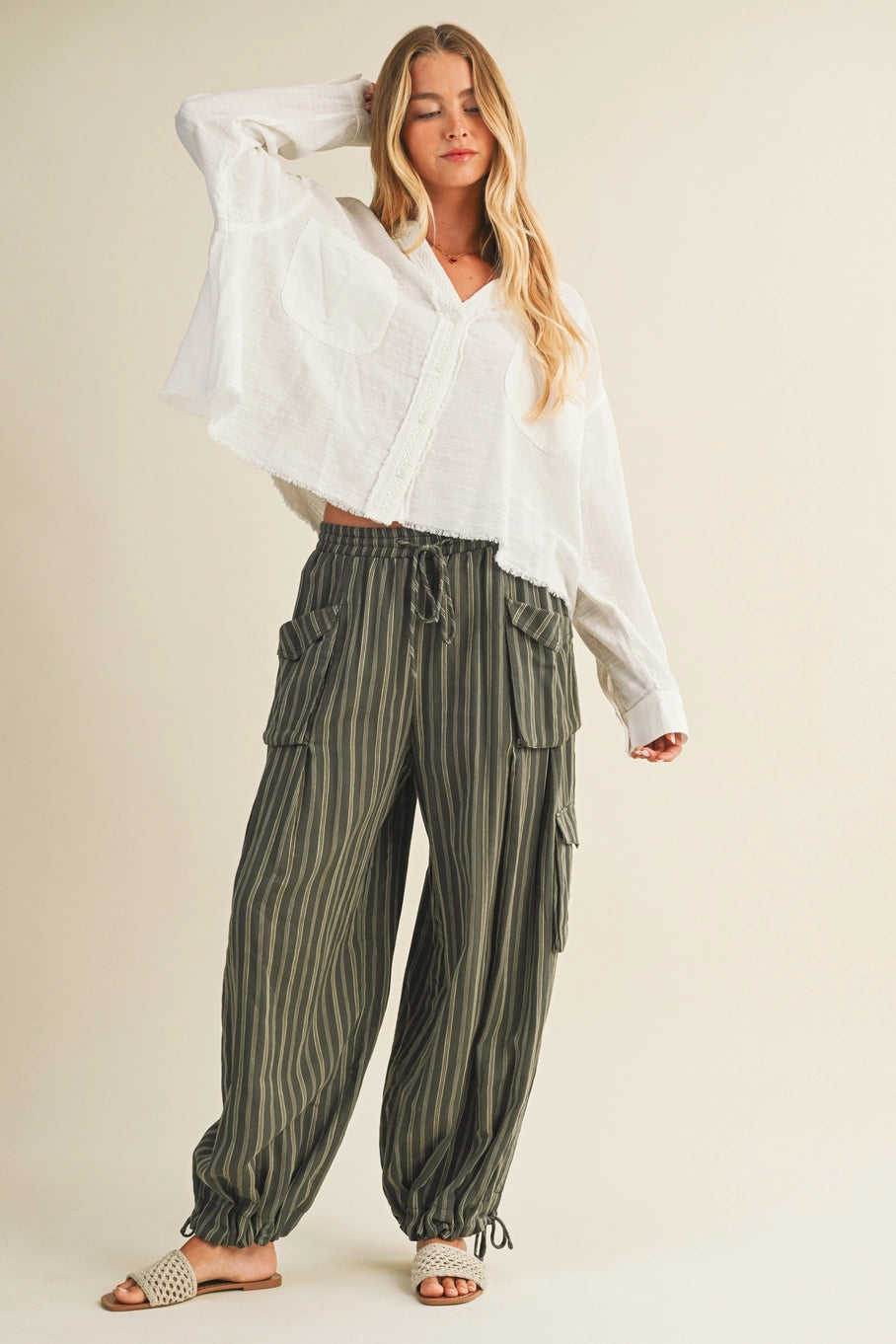 Lace-Trimmed Top with Raw-Cut Edge Detail