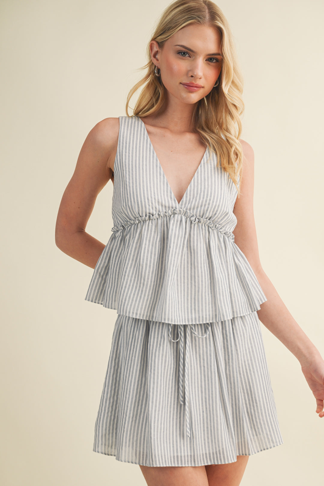 Peplum V-Neck Top