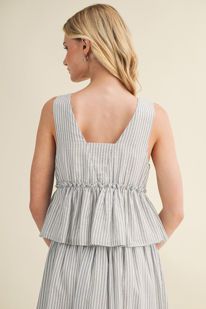 Peplum V-Neck Top