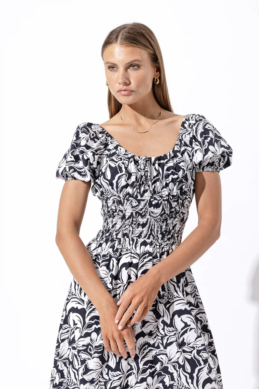 Hazel Off Shoulder Midi Dress