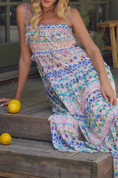 Tie Shoulder Long Dress