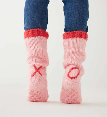 Sailor Love Knit XO Slipper Socks