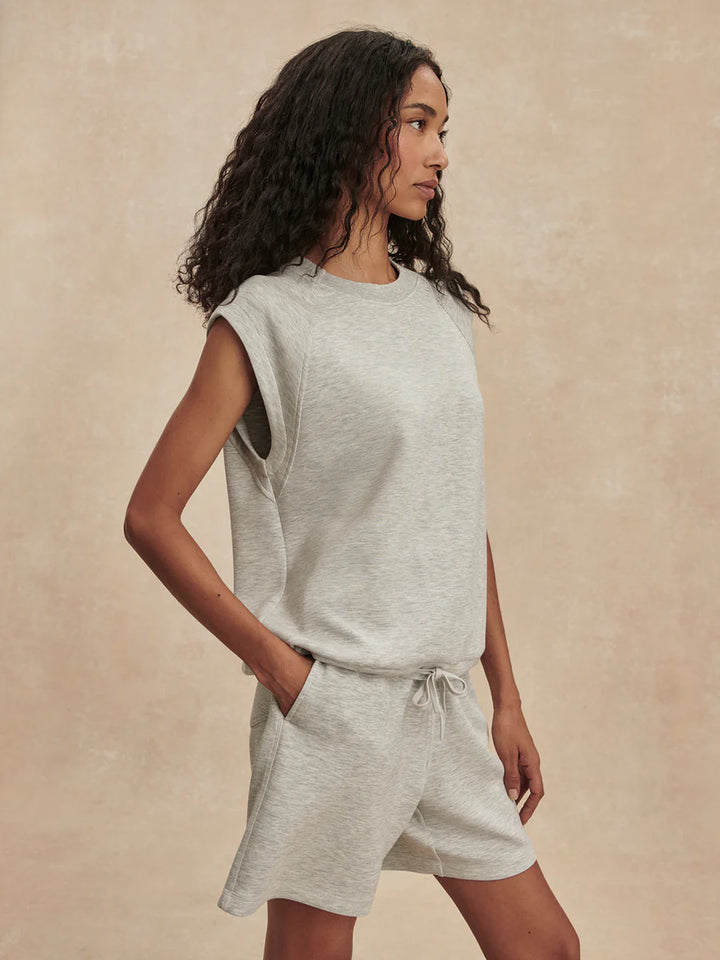 Salome Raglan Tee in Light Grey Marl