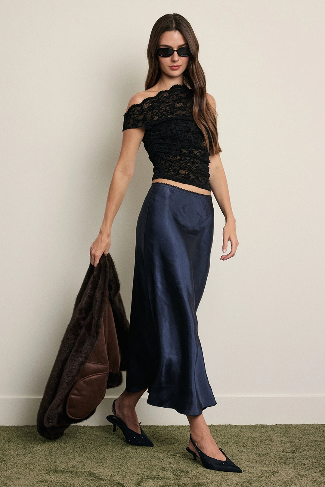 Satin Flare Skirt