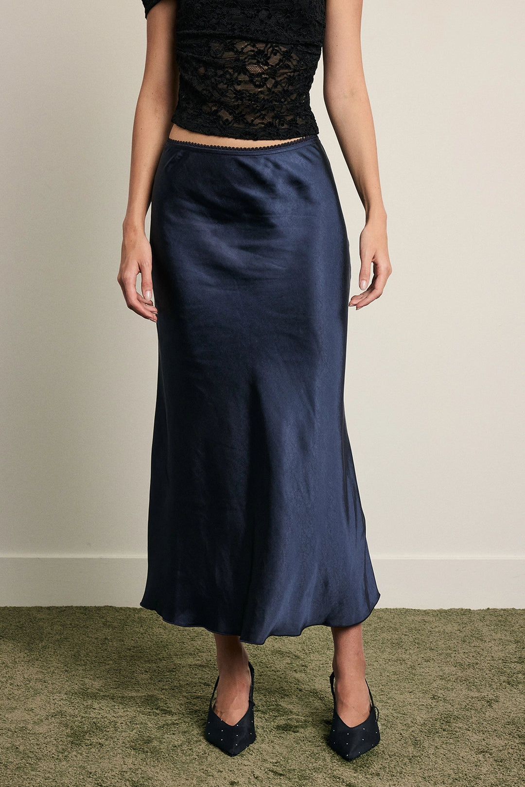 Satin Flare Skirt