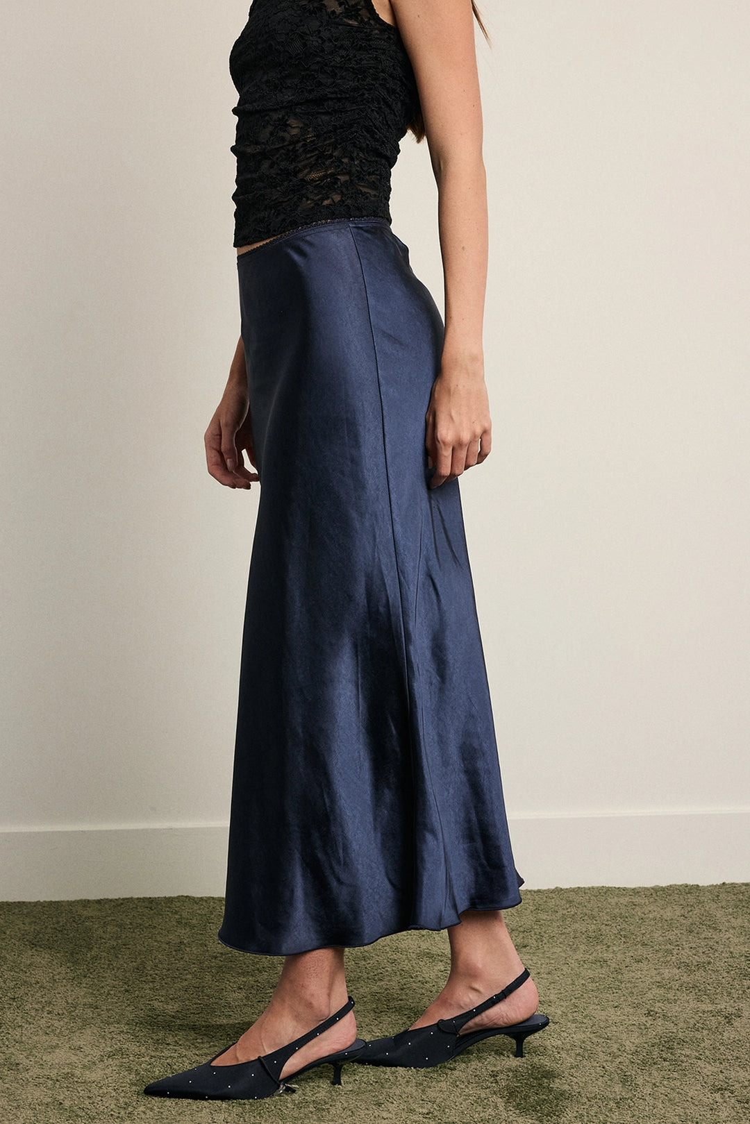 Satin Flare Skirt