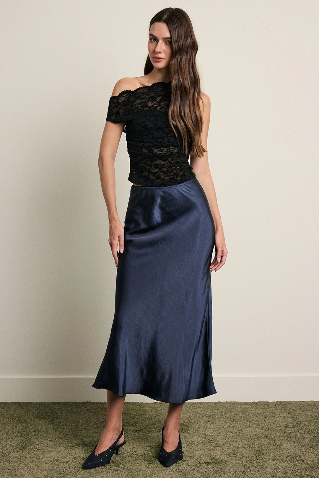 Satin Flare Skirt