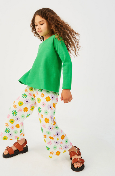 Floral Print Mid-rise Girl’s Trousers