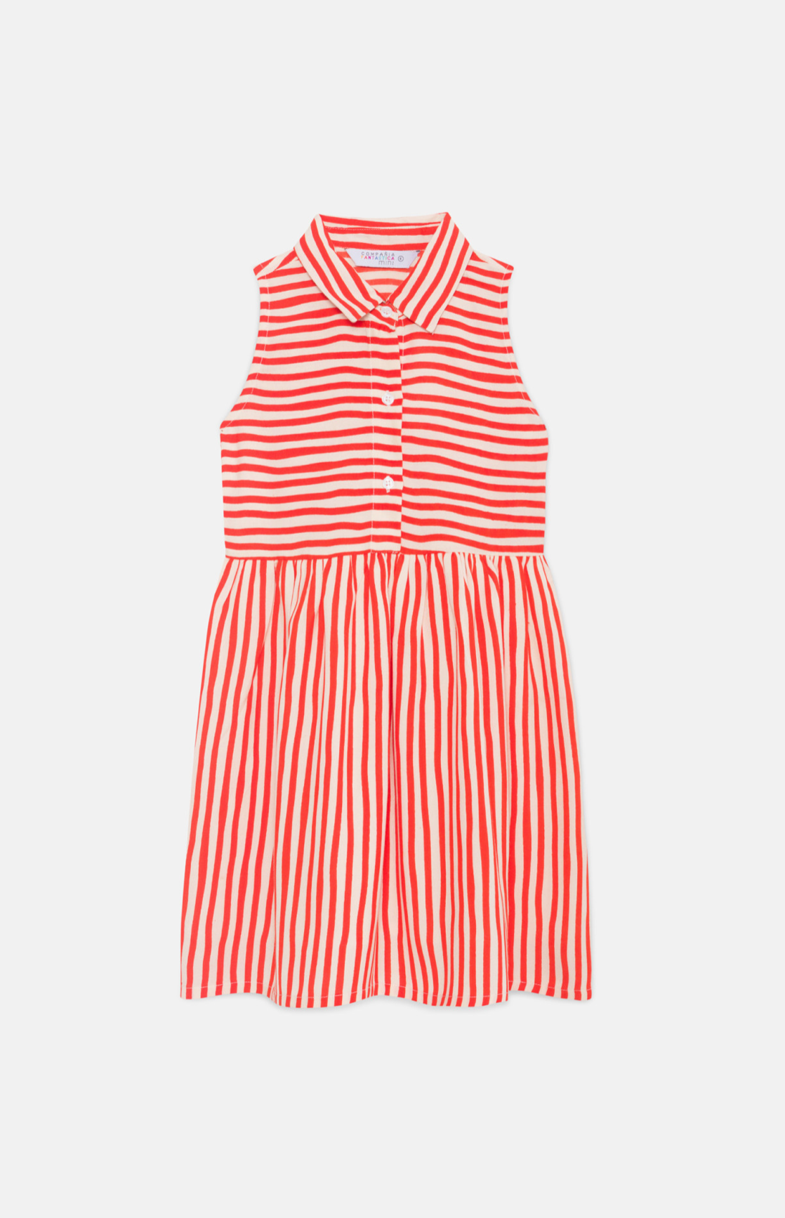Stripe Print Girl’s Shirt Dress