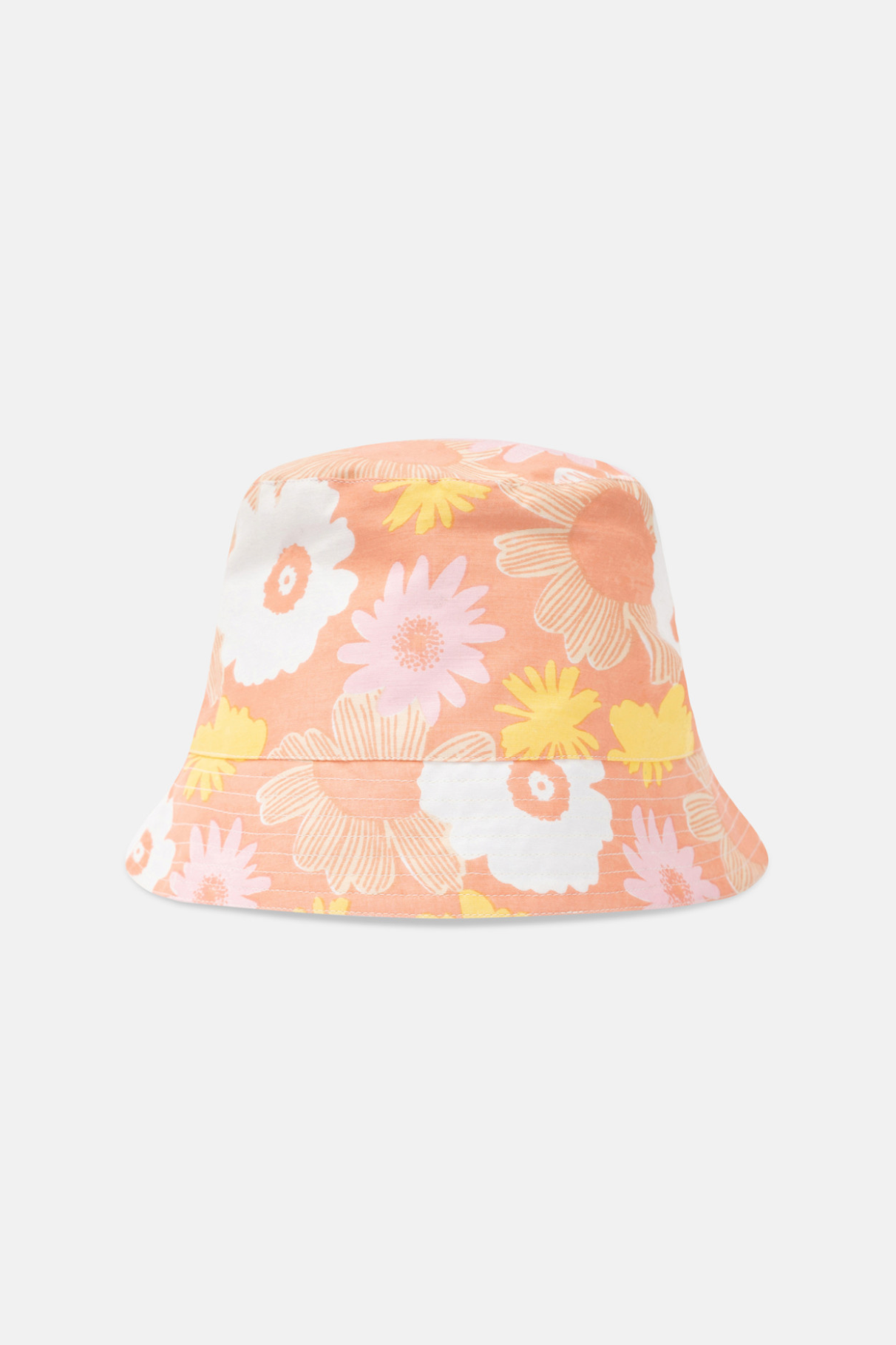 Floral print reversible bucket hat