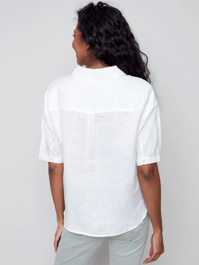 Cropped Linen Blouse