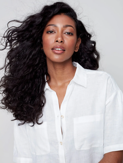 Cropped Linen Blouse