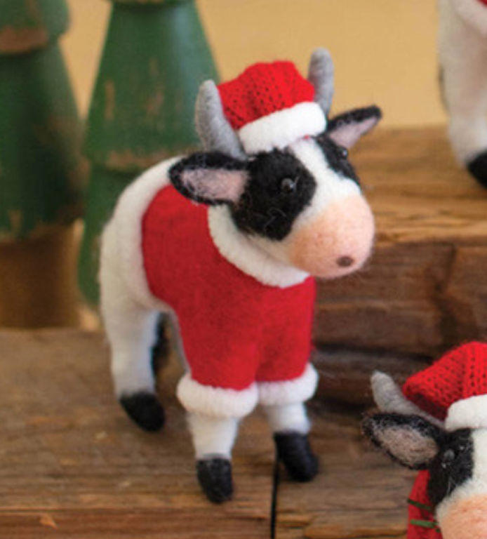 Felt Christmas Cows