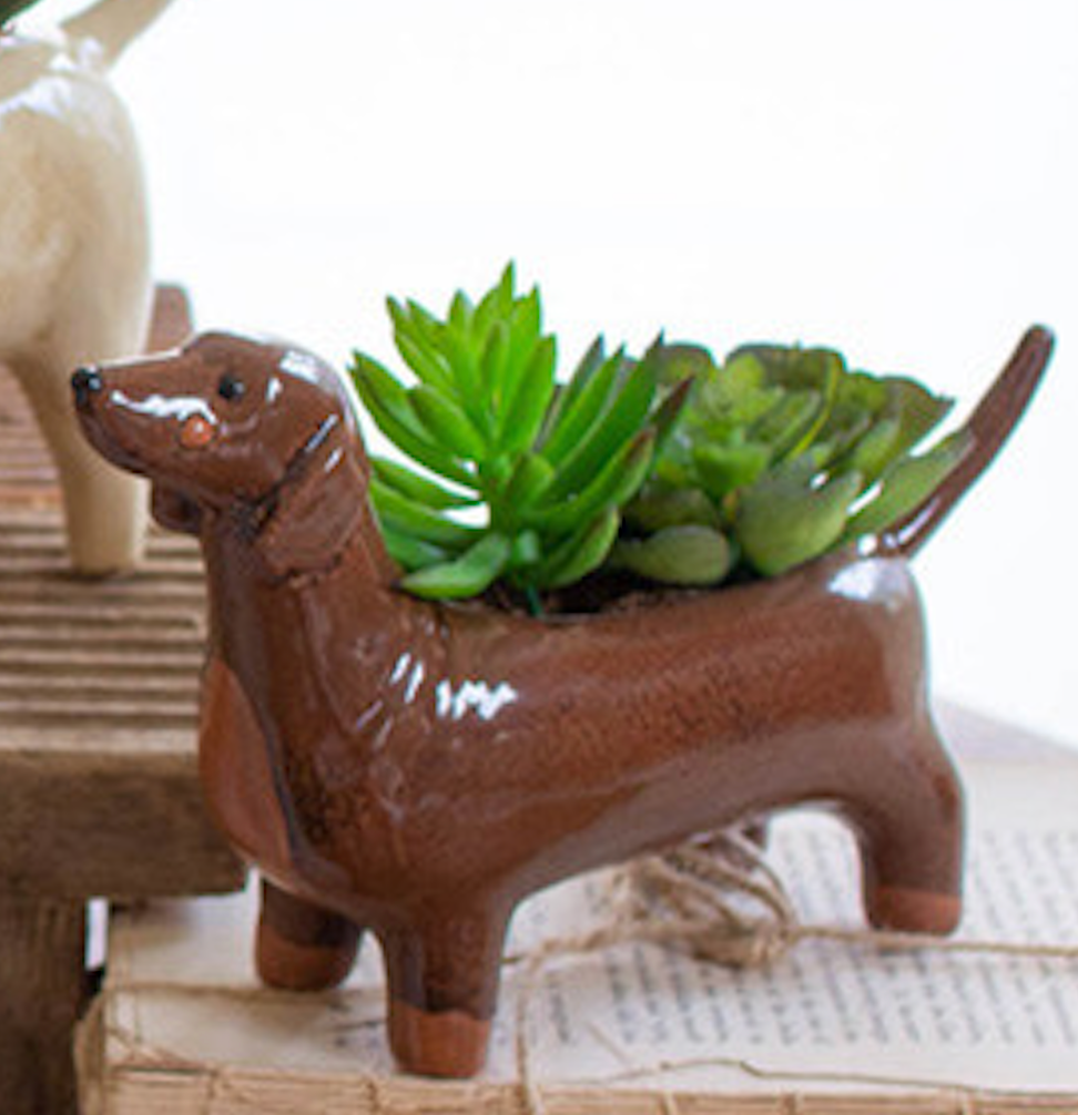 Ceramic Dog Planters