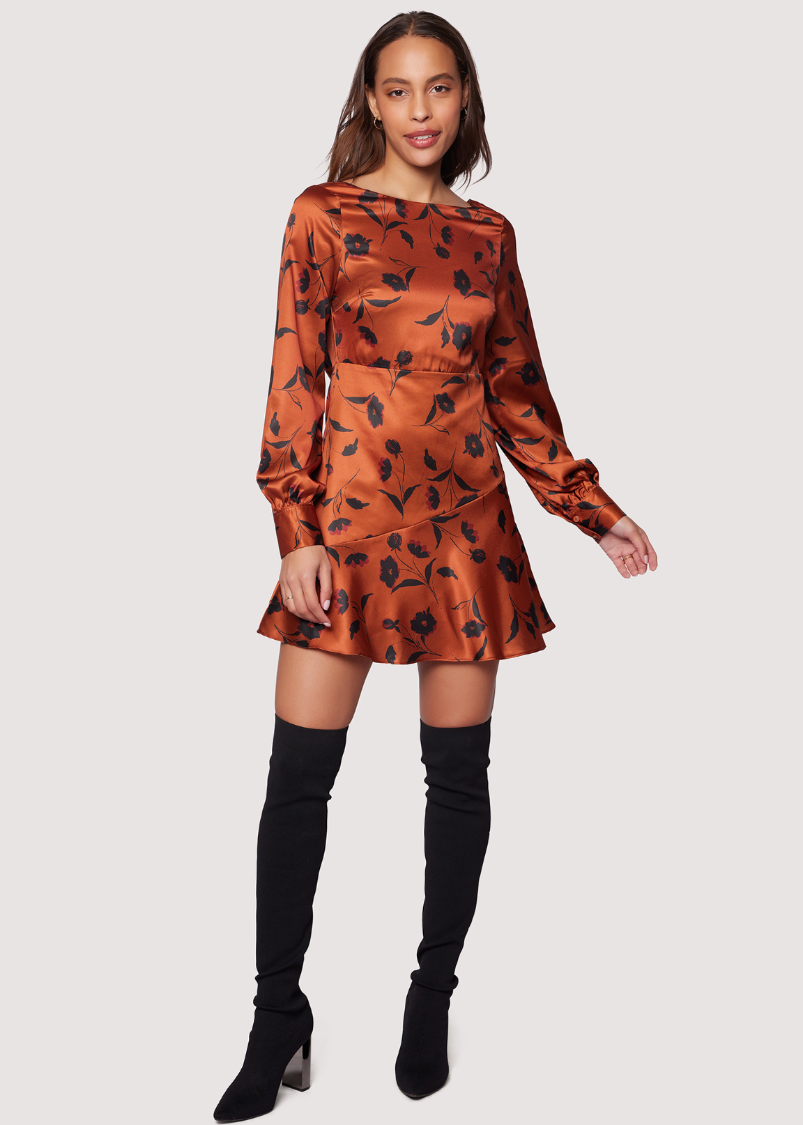 Sepia Dahlia Mini Dress