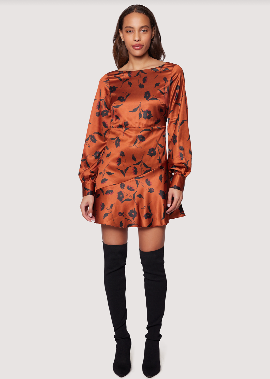 Sepia Dahlia Mini Dress