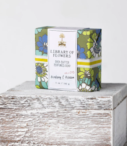 Green &amp; Blue Floral Square Soap