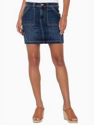 Triple Needle Cargo Skirt