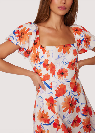 Poppy Blooms Mini Dress