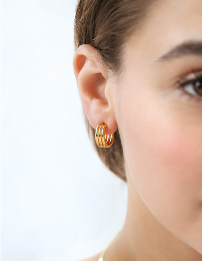 Triple Hoop Earring