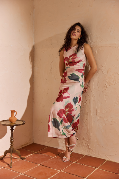 Arabella Mesh Midi Dress