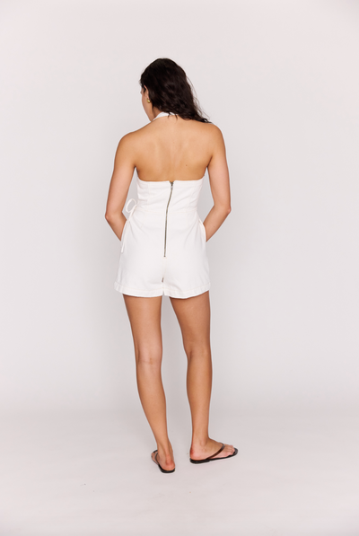 Cove Denim Halter Playsuit