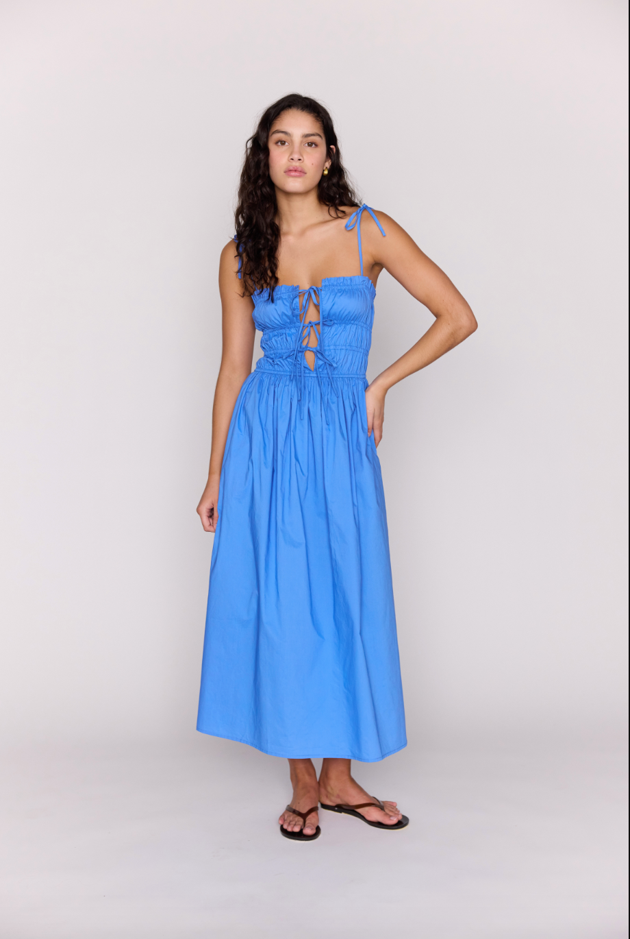 Liana Tie Detail Midi Dress