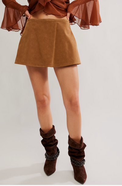 Paradise Found Suede Skort