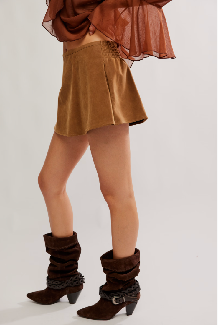 Paradise Found Suede Skort