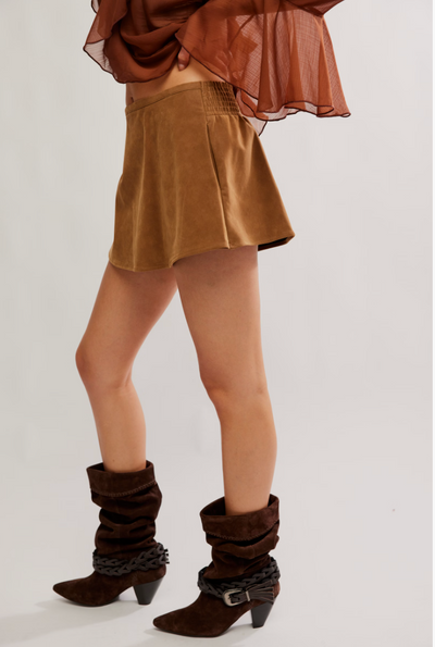 Paradise Found Suede Skort