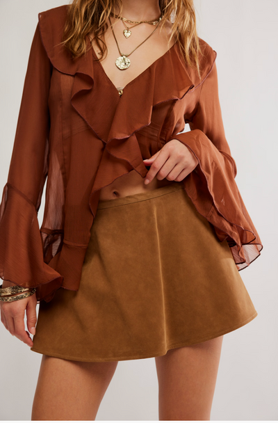 Paradise Found Suede Skort