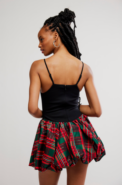Tinsel Kiss Plaid Mini Dress