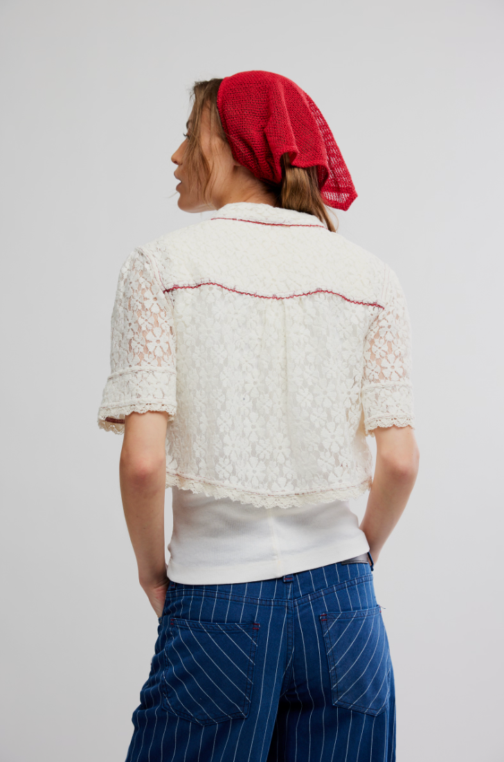 mannie lace buttondown