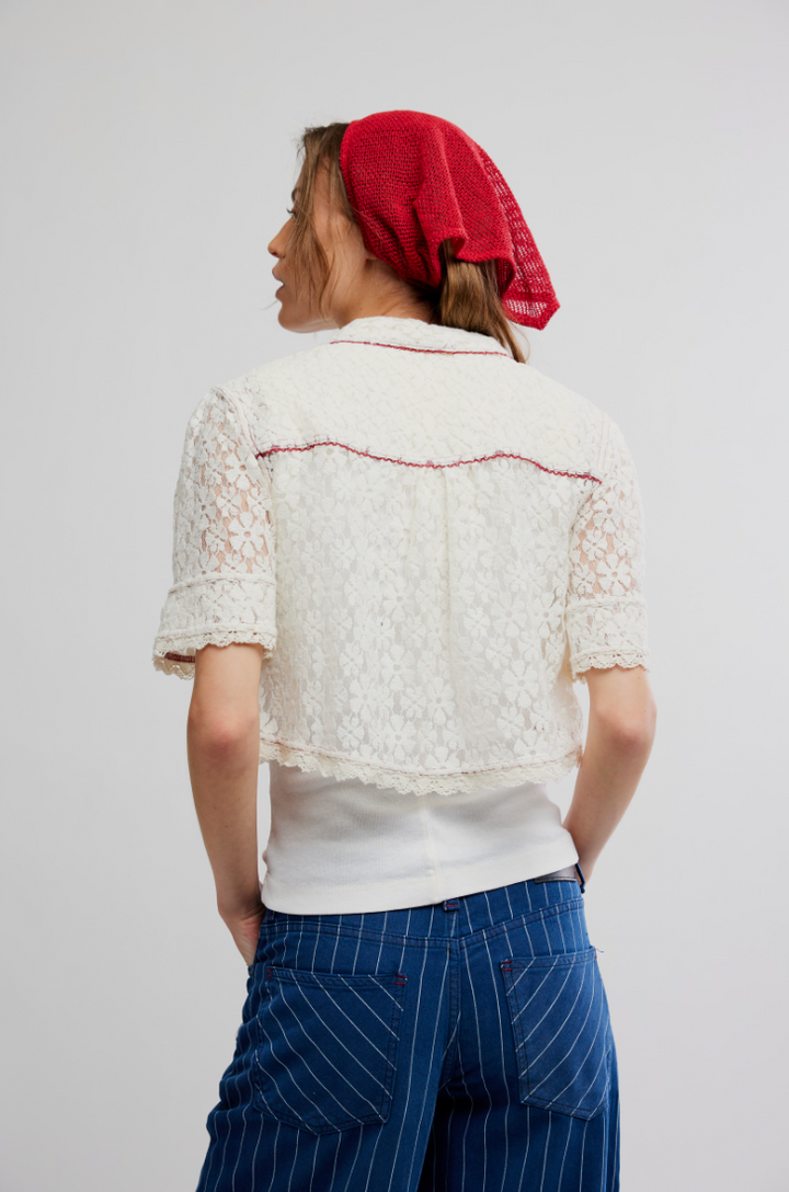 mannie lace buttondown