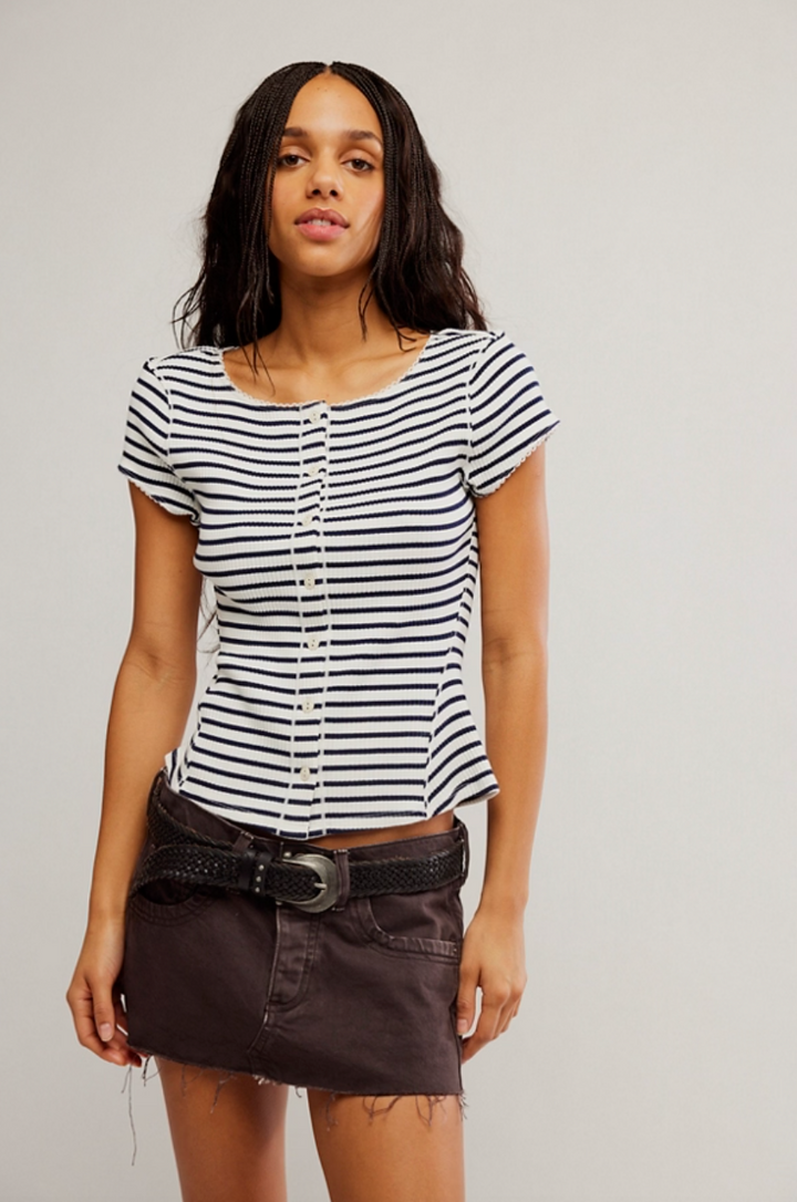 Most Wanted Striped Cardi in Black &amp; White Stripe