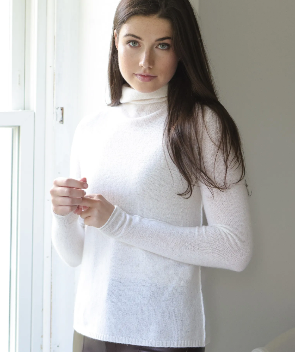 100% Cashmere Harper Funnel Neck